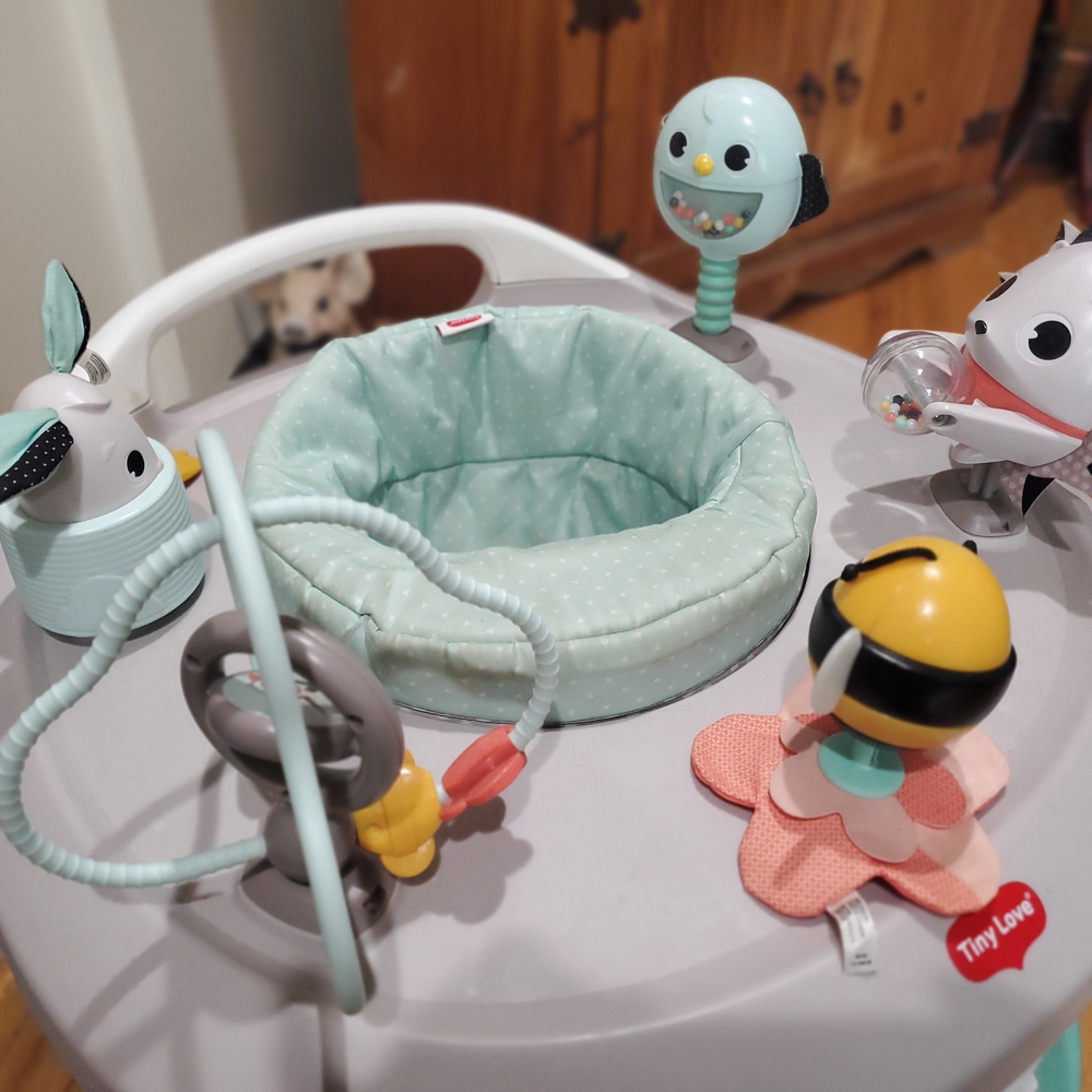 Interactive Baby Activity Center with Mint and Black Accents - Picture 6 of 7